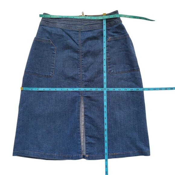 DENIM A LINE SKIRT WITH FRONT SPLIT SIZE 4 - Picture 5 of 5